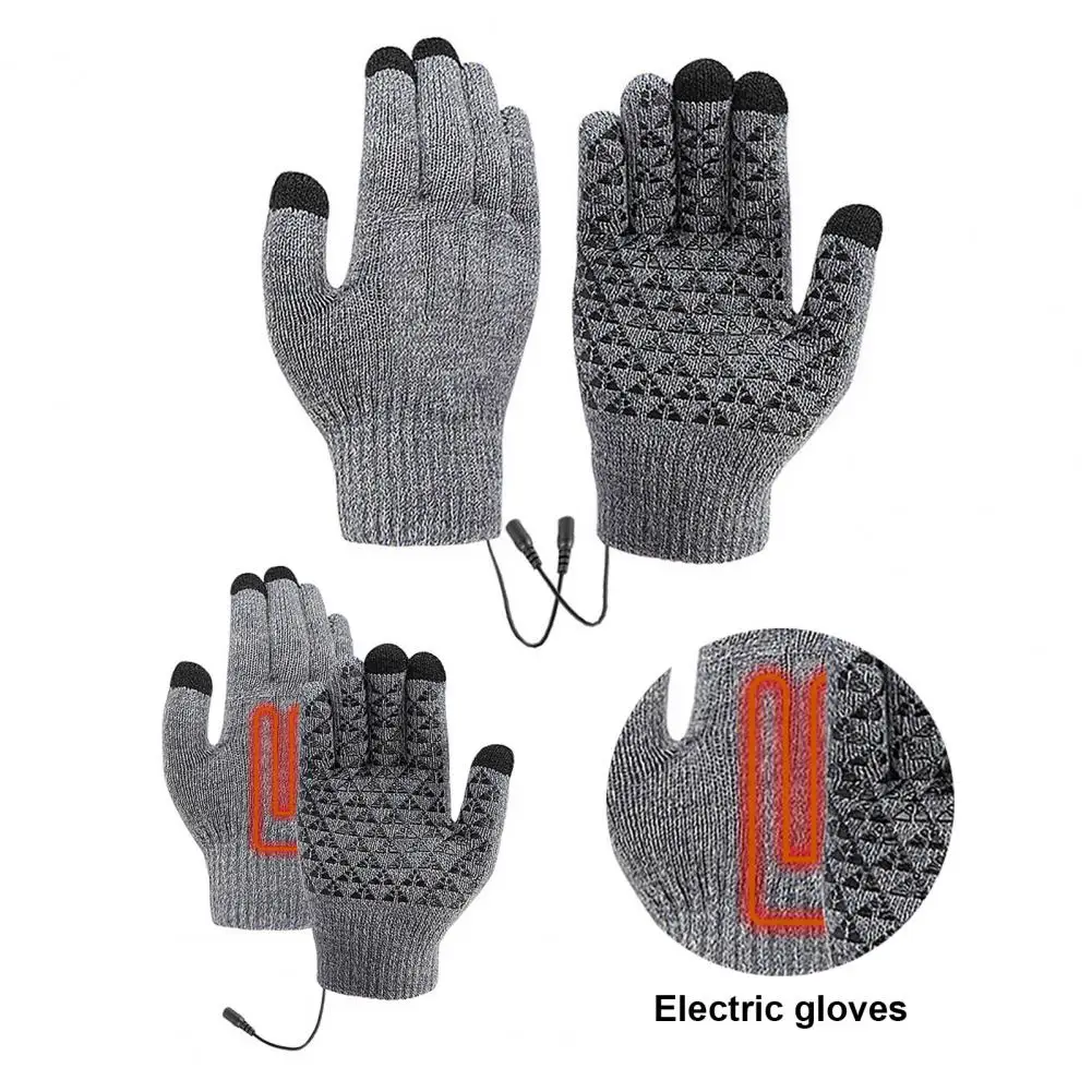 Touch Screen Heating Gloves Usb Gloves for Winter Touchscreen Knitting Mitten Warmer Electric Heating Handwear for Students