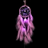 Creative Dream Catcher With Light Home Pendant Wall Ornaments Feather Wind Chime Dreamcatcher For Kids Bedroom Home Decoration 3