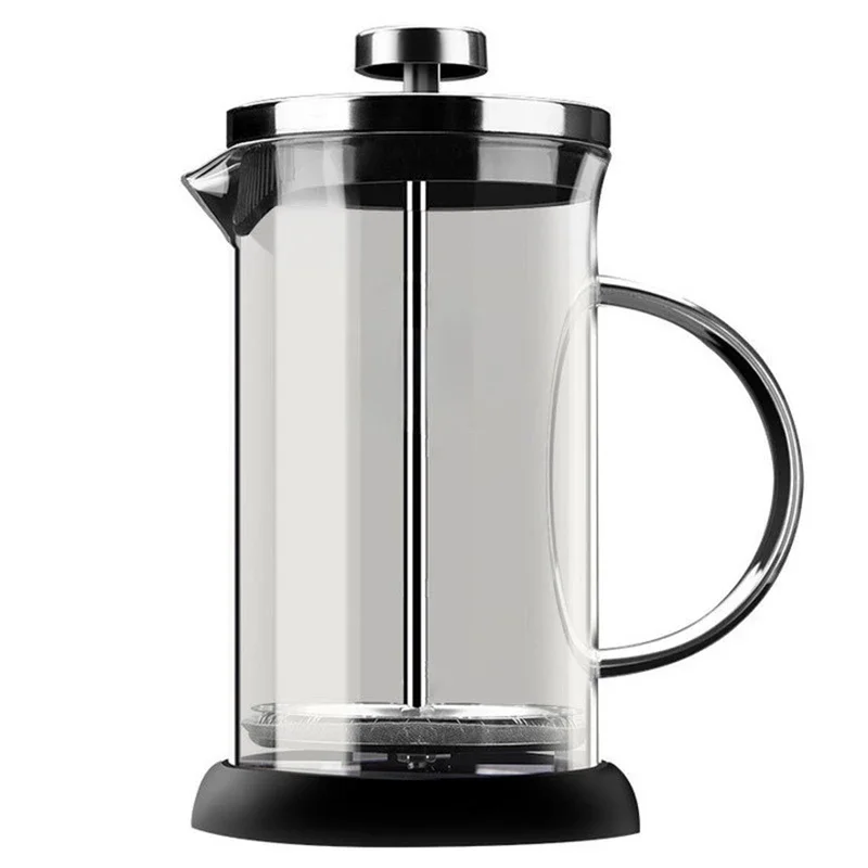 French Press Coffee Pot Stainless Steel Glass Coffee Maker Multifunction Hand Punch Pot with Filter 350-600ML Accessories