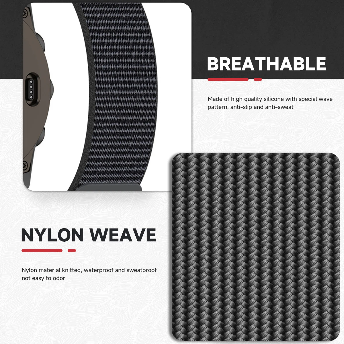 Nylon Sport Loop Watch Band Bracelet - Durable Strap Accessories Replacement