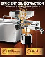 Oil Press Extractor Machine Cold & Hot Press Automatic Electric Oil Maker for Home Commercial 750W Seeds Nuts Oil Expeller 2