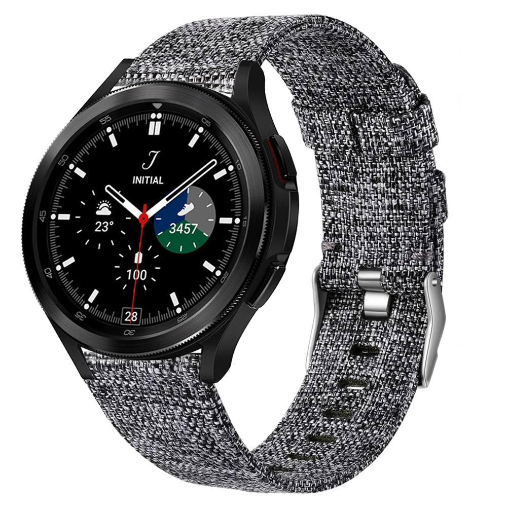 Ремешок нейлоновый спортивный для Samsung Galaxy Watch 4 44 мм 40 классический плетеный