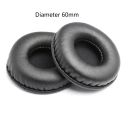 Premium Replacement Ear Pads - Comfortable Foam Leather Cushions for Headphones (60mm)
