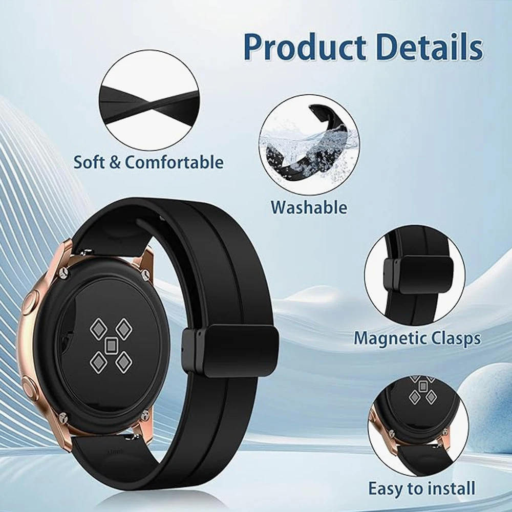 Magnetic Sports Watch Band, 20mm/22mm Strap