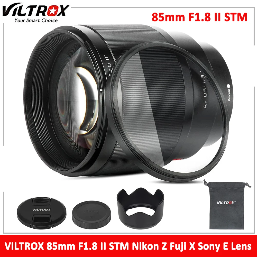 Viltrox 85Mm Ii F1.8 Stm Nikon Z Fuji X Sony E Lens Full Frame Portrait Auto Focus Lens Per Fujifilm X Nikon Mount Camera Lense