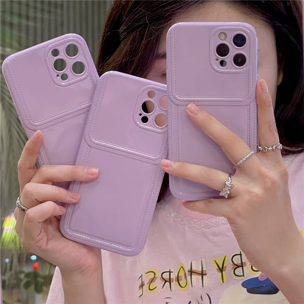 Custodia Per Iphone In Silicone Antiurto Per Iphone 13 Pro Max 12 Iphone 11 14 Promax Cover Morbida Viola Lavanda Romantica Di Lusso