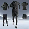 New men's fitness running set, tight-fitting suit, quick-drying running training, cycling, new sportswear