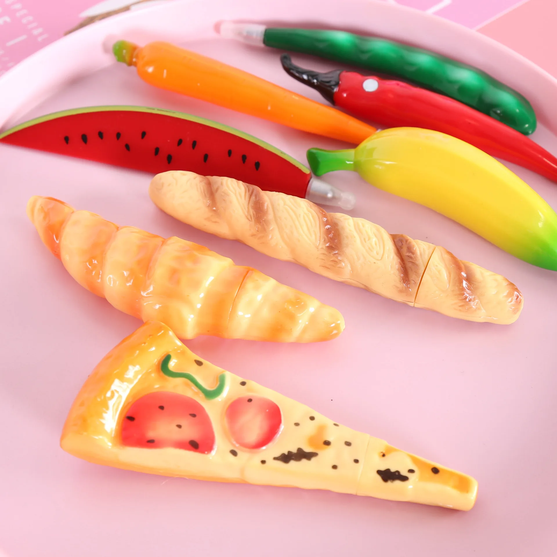 

Creative Food Bread Ballpoint Pen Office School Learning Supplies Fruit and Vegetable Students Prize Gift Funny Stationery