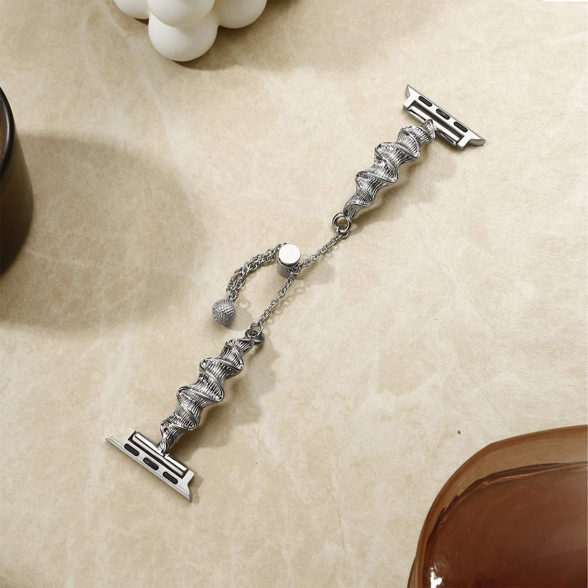 حزام معدني للنساء لساعة أبل 10 باند 42 مللي متر 41...