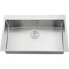 Kitchen sink, sink drop gauge  kitchen sink top mount single bowl deep kitchen sink,‎33 x 19 x 10 inches 1