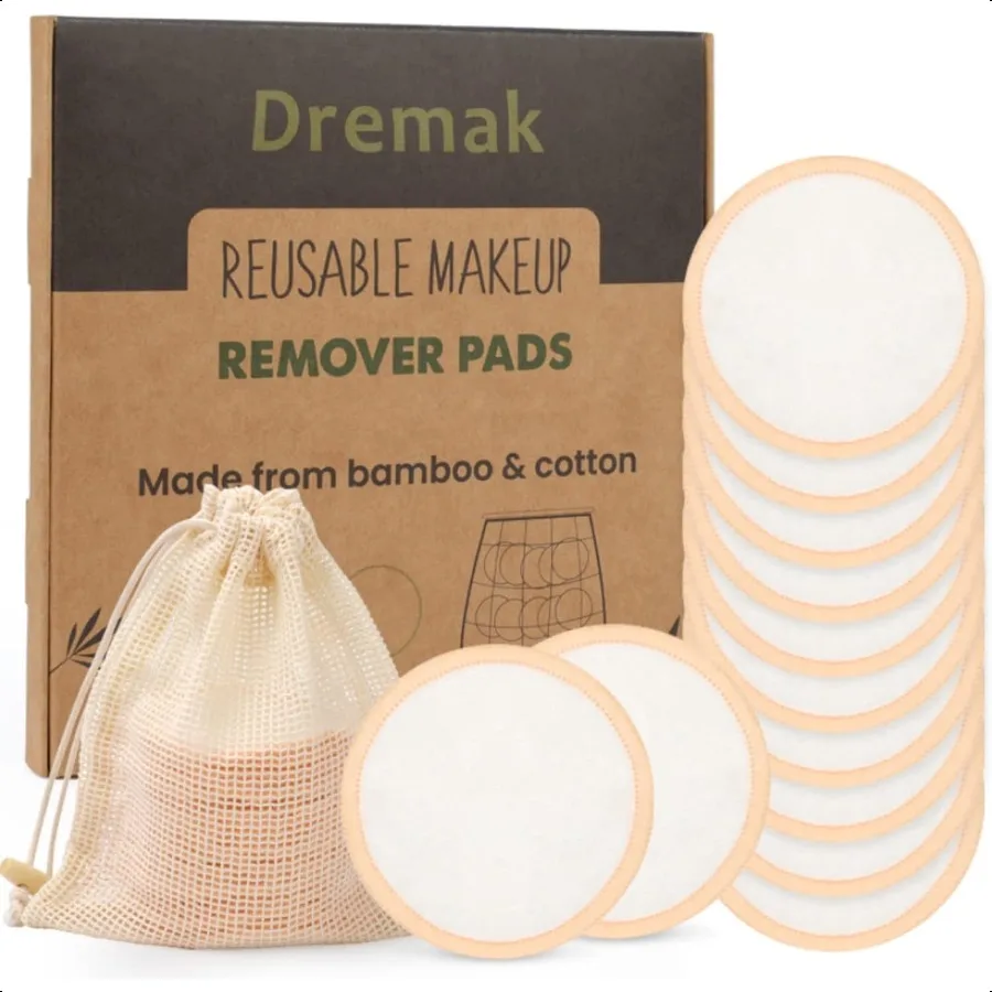 Washable Reusable Makeup Remover Pads 12 Pack
