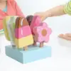 Ice Cream Toy Montessori Learning Toy Wooden Toy Popsicle Toy Pretend Toy for Preschool Children Girls Boys Holiday Gifts 3