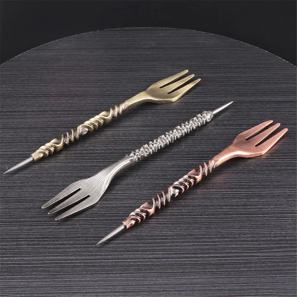 Drinking Desserts Stainless Steel Kitchen Tool Hookah Fork Fruit Forks Water Pipe Gadget Tableware kitchen tool forks