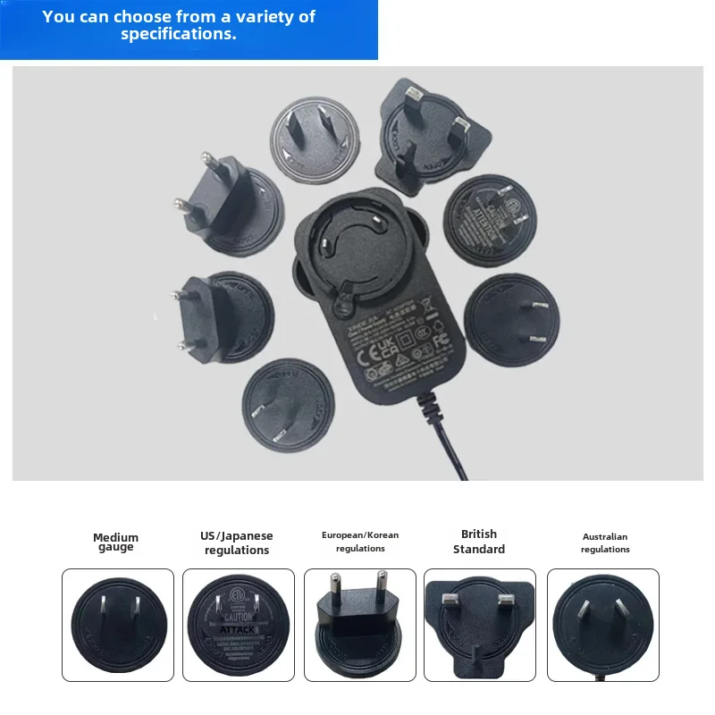 스마트 로봇 전원 공급 장치 어댑터 충전식, 가정용 다목적 교체 가능 헤드, 5v0.5a, 6v3, 12v2a, 9v2.6a, 24v1.5