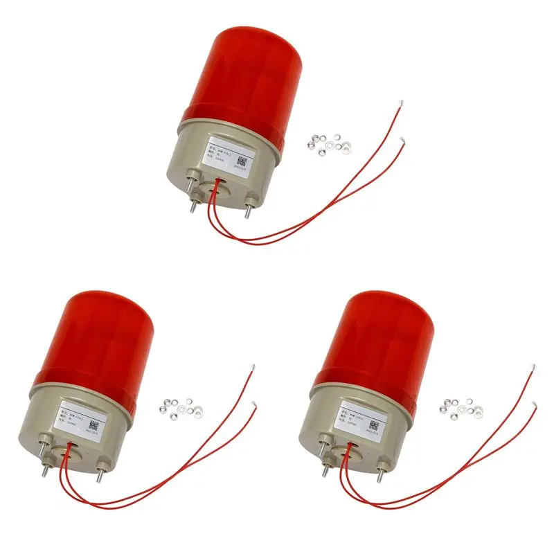 3X 산업용 점멸음 경보등, BEM-1101J 220V 빨간색 LED 경고등 음향광학 경보 시스템