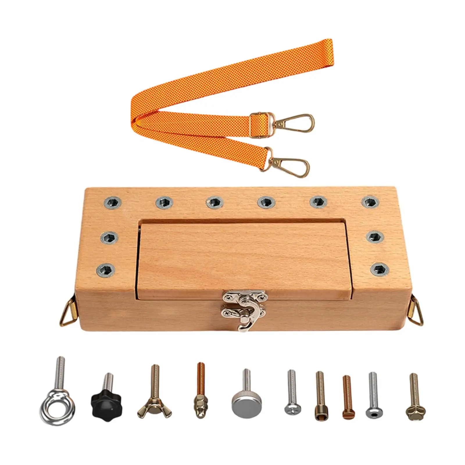 15피스 스크류드라이버 보드 세트 너트 볼트  학습 소근육 발달 활동판 (2, 3, 4, 5세용) 크리스마스 선물