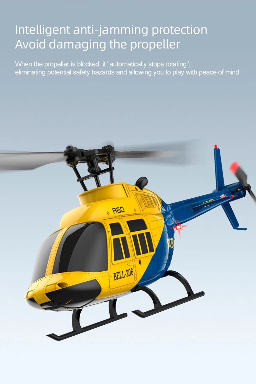 RC ERA A60 Helicóptero Escala 1/42 BELL-206 Fluxo Óptico 6 Eixos