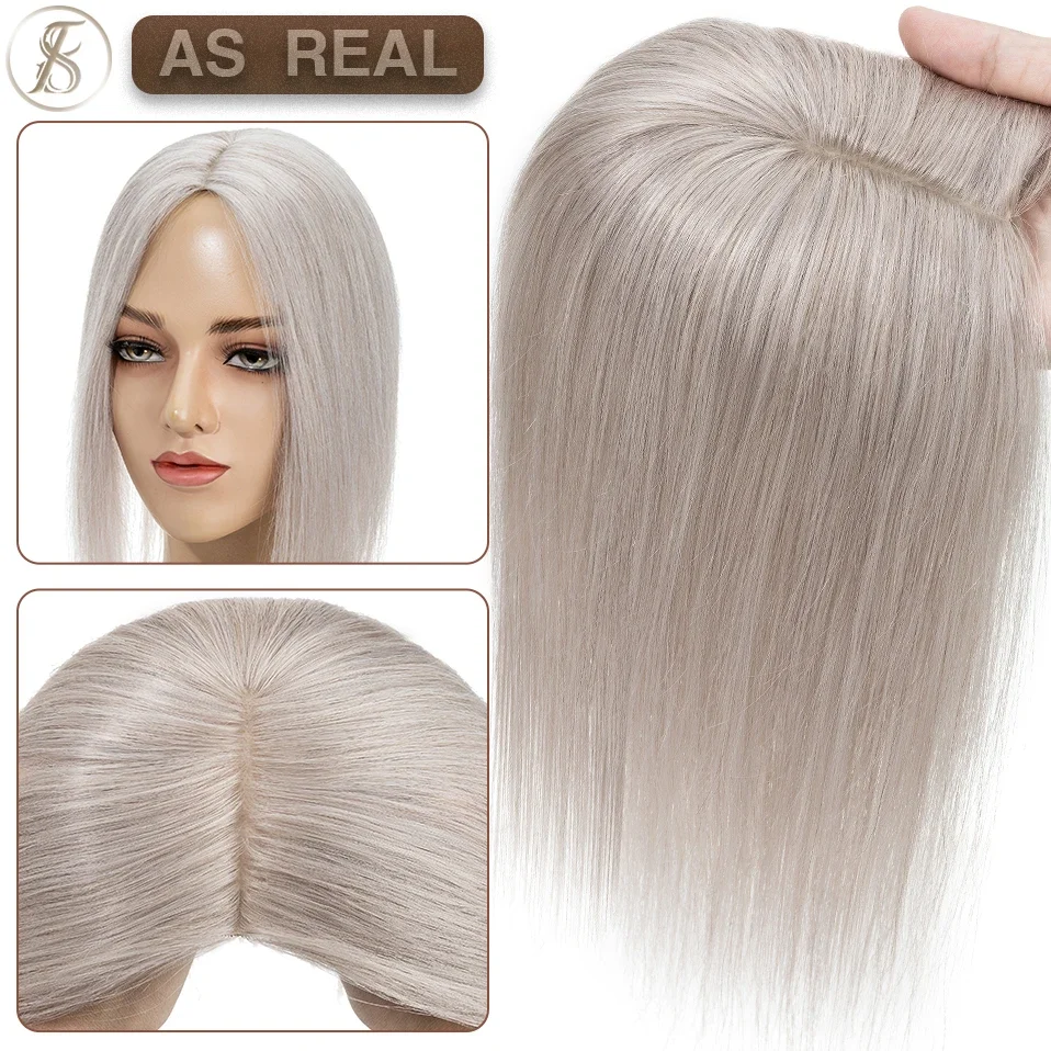 女性用ヨーロピアンヘアトッパー 天然の人間の髪の毛 シルクベース クリップエクステンション 人工毛 10x12cm 女性用ヨーロピアンヘアトッパー,天然の人間の髪の毛,シルクベース