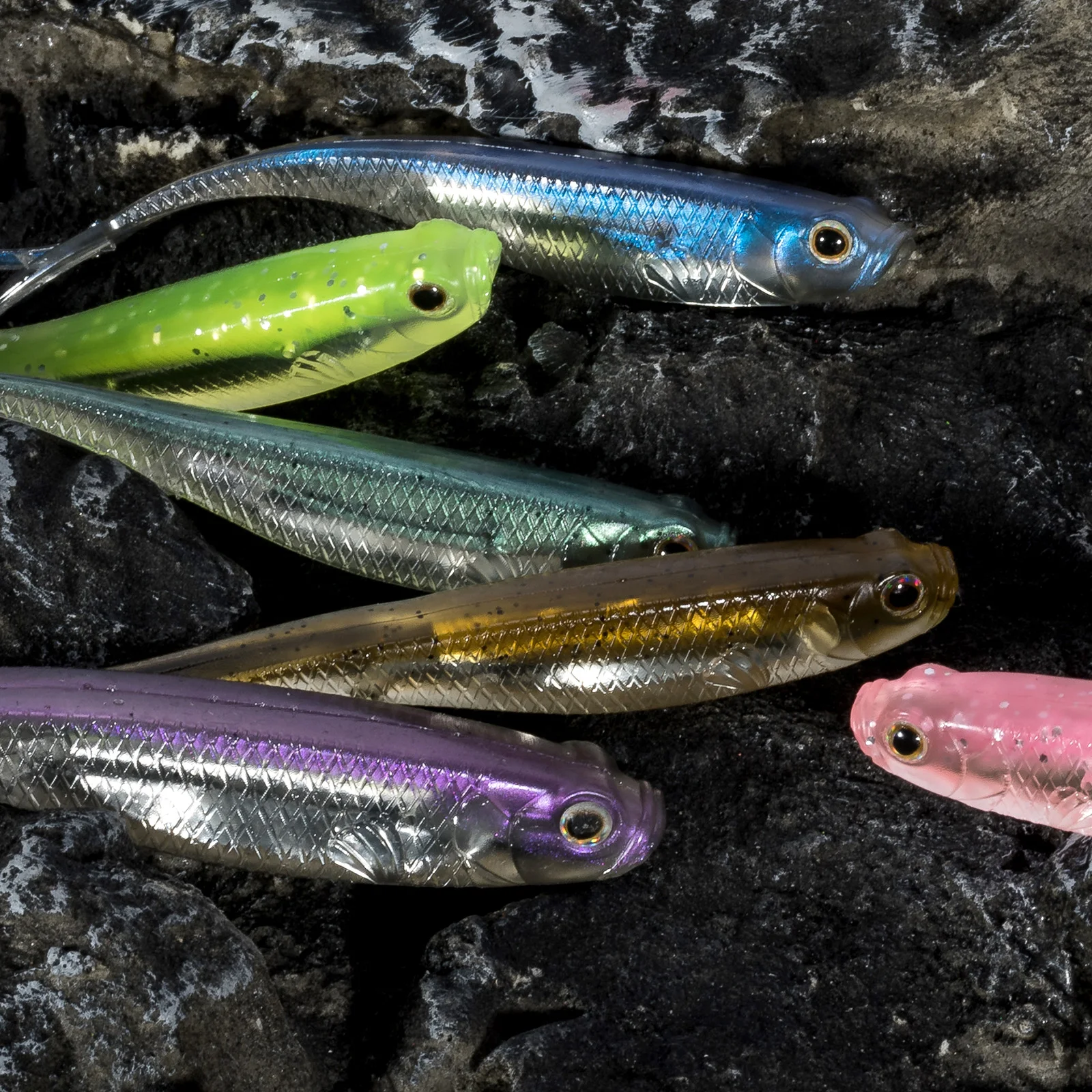 5/6 Stück Gabelschwanz-Angelköder aus Weichplastik, Schwimmköder 75mm-120mm für Barsch, Crappie, Streifenbarsch, Drop-Shot-Rig – Detail 3