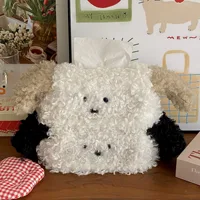 Cute Plush Dog Tissue Box Creative Drawing Paper Box Dormitory Women's Home Living Room Decor Desktop Tissue Box 2