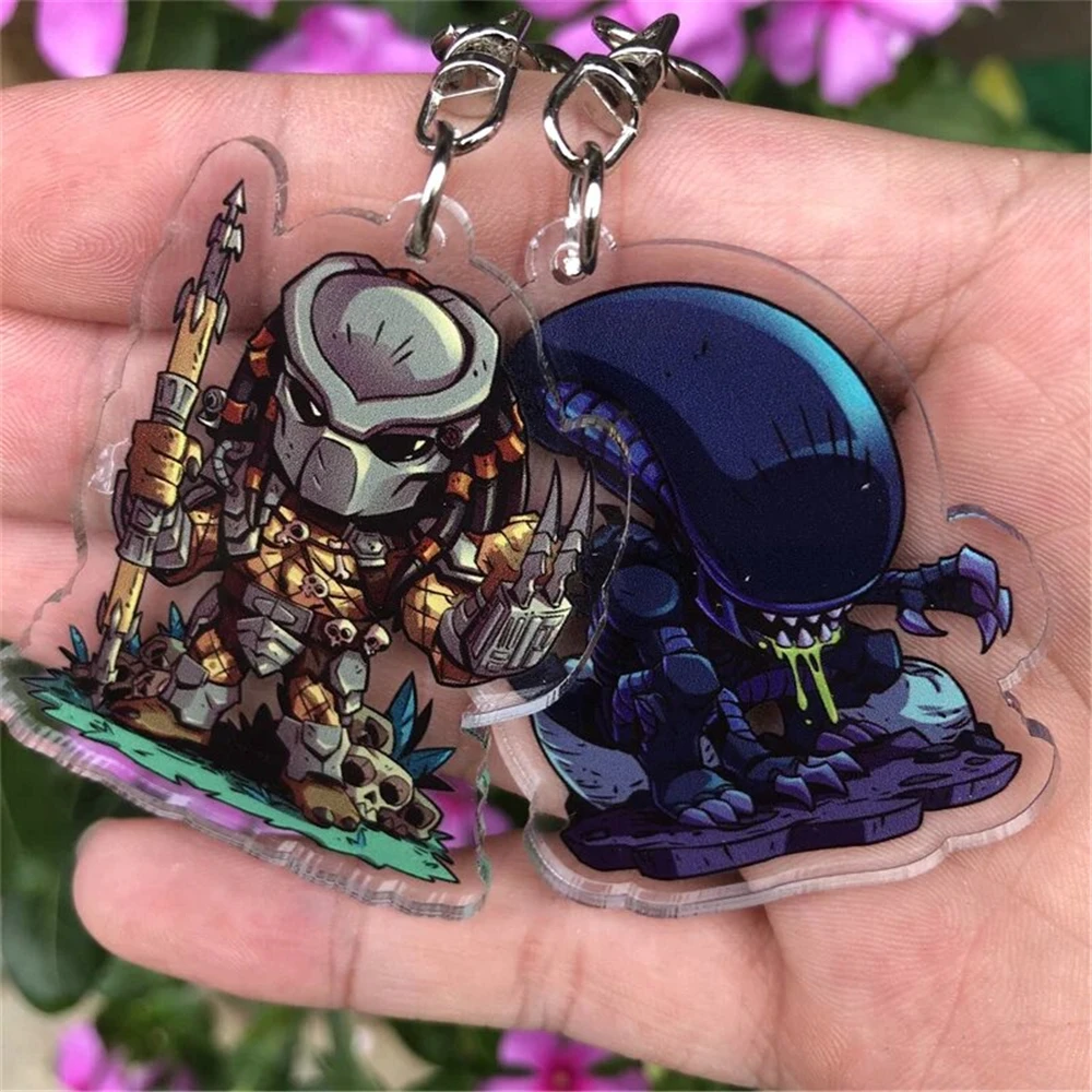 Game Predator Xenomorph Alien Cosplay Costumes Acrylic Keychain