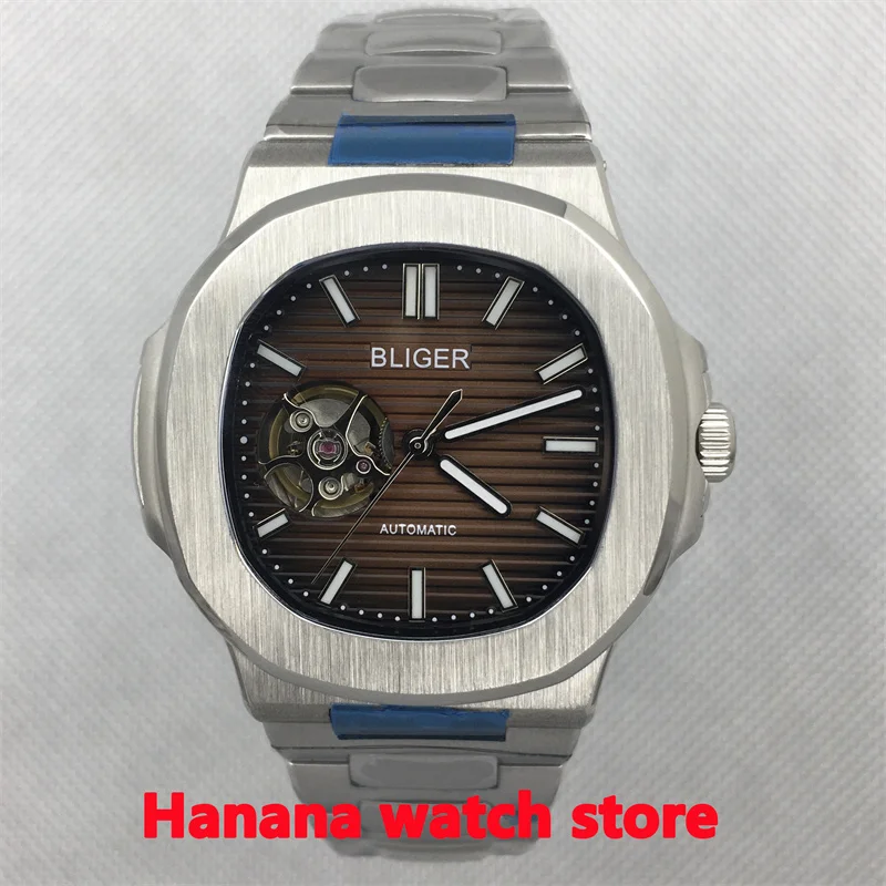 

Часы мужские водонепроницаемые из нержавеющей стали с зеленым светящимся циферблатом, 40 мм