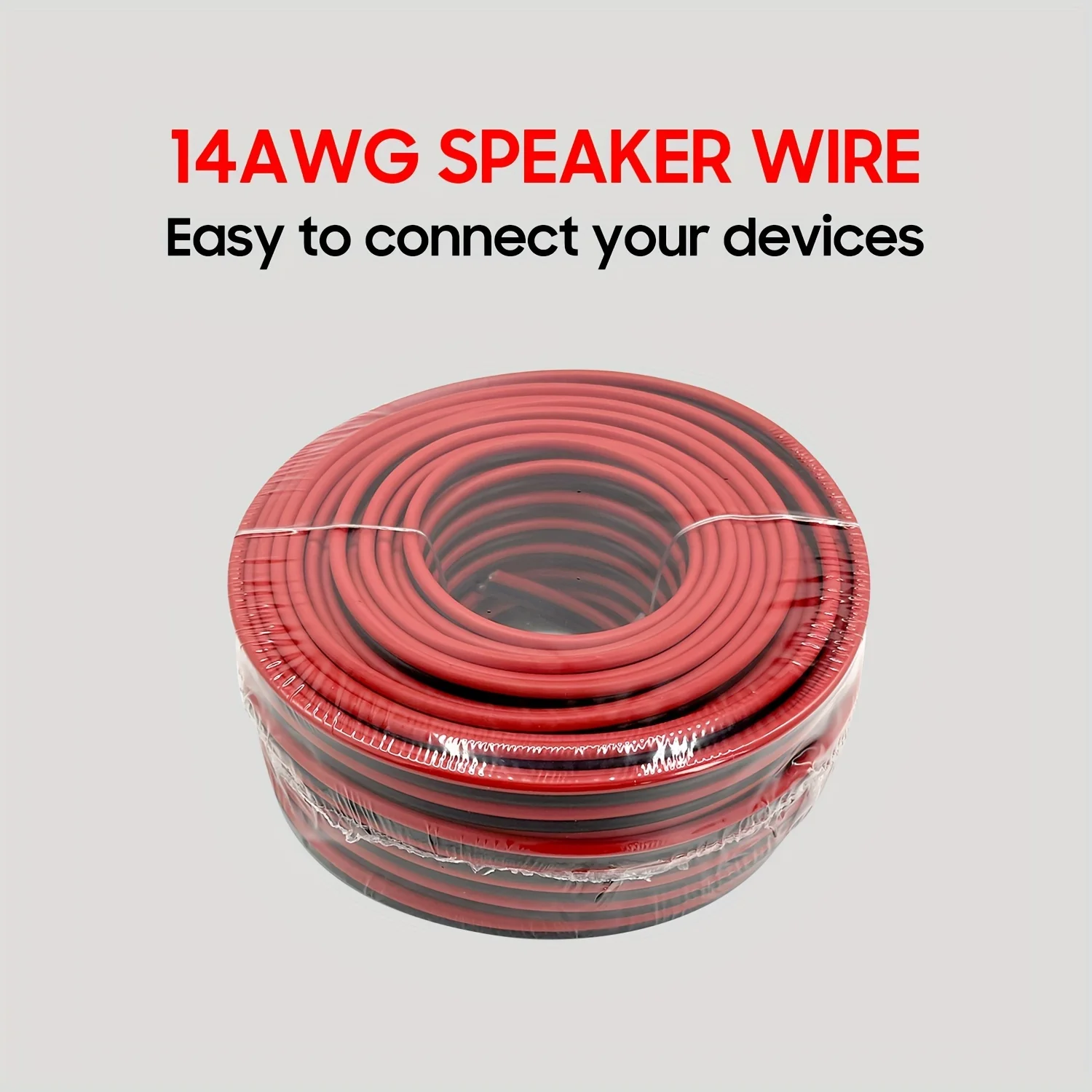 

1 рулон, красно-черный цвет, цвет: двухцветный, 14AWG, для стереосистем, CCA и CCA, колонки для домашнего кинотеатра, объемный звук