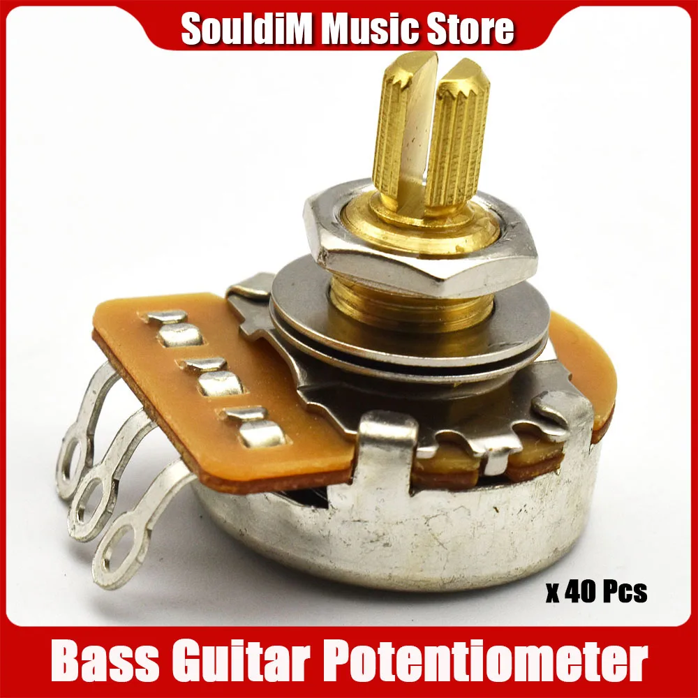 

40pcs Brass Short Shaft 24-Tooth Guitar Pots A500K B500K A250K B250K Potentiometers Choose for Guitar Parts