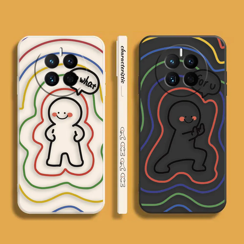 

A Minimalist Little Person Phone Case For Huawei MATE 10 20 20X 30 40 P20 P30 P40 P50 LITE PRO PLUS Silicone Case Funda Shell
