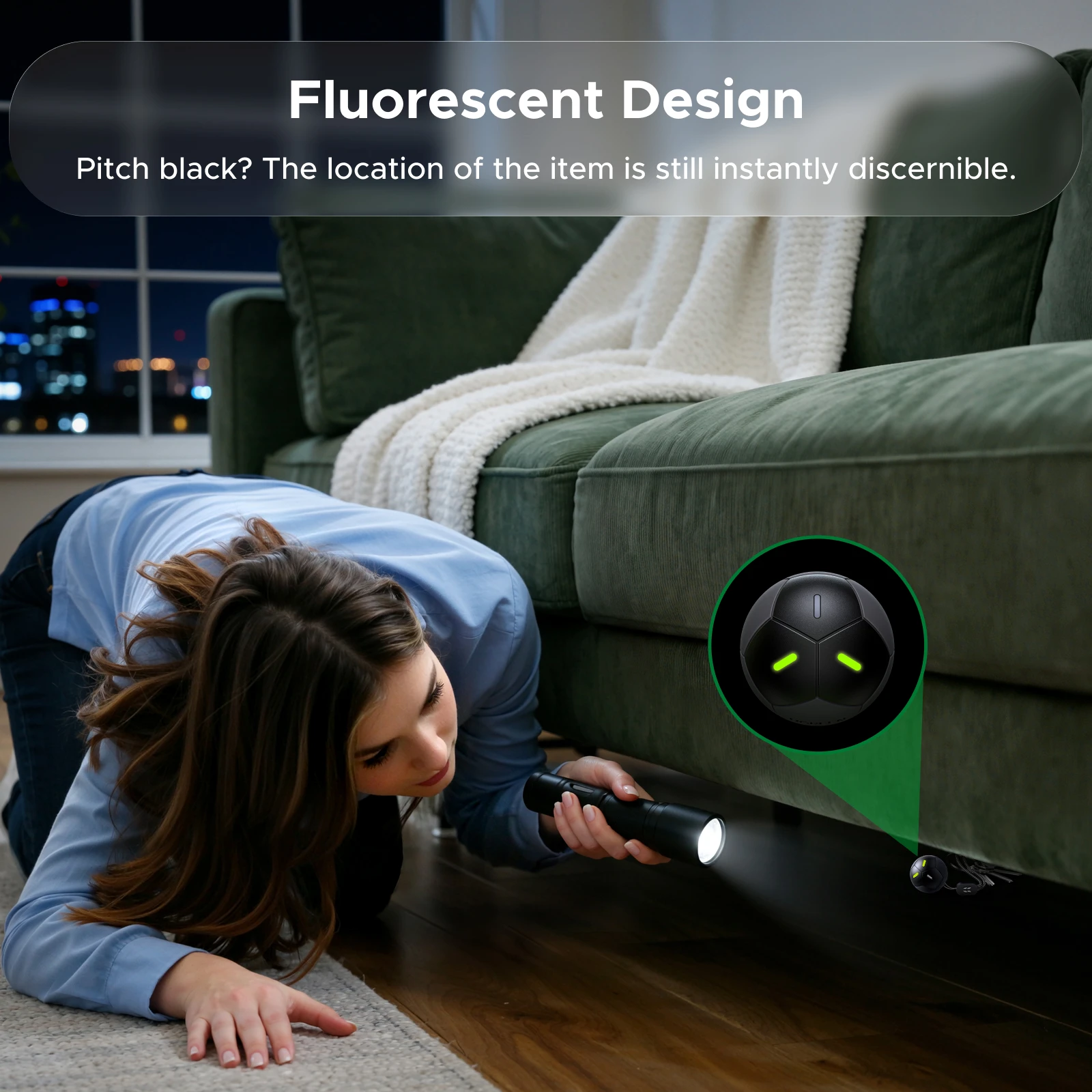 Soccer-Shaped UGREEN FineTrack Smart GPS Tracker | 5-Year Battery | IP68 Waterproof