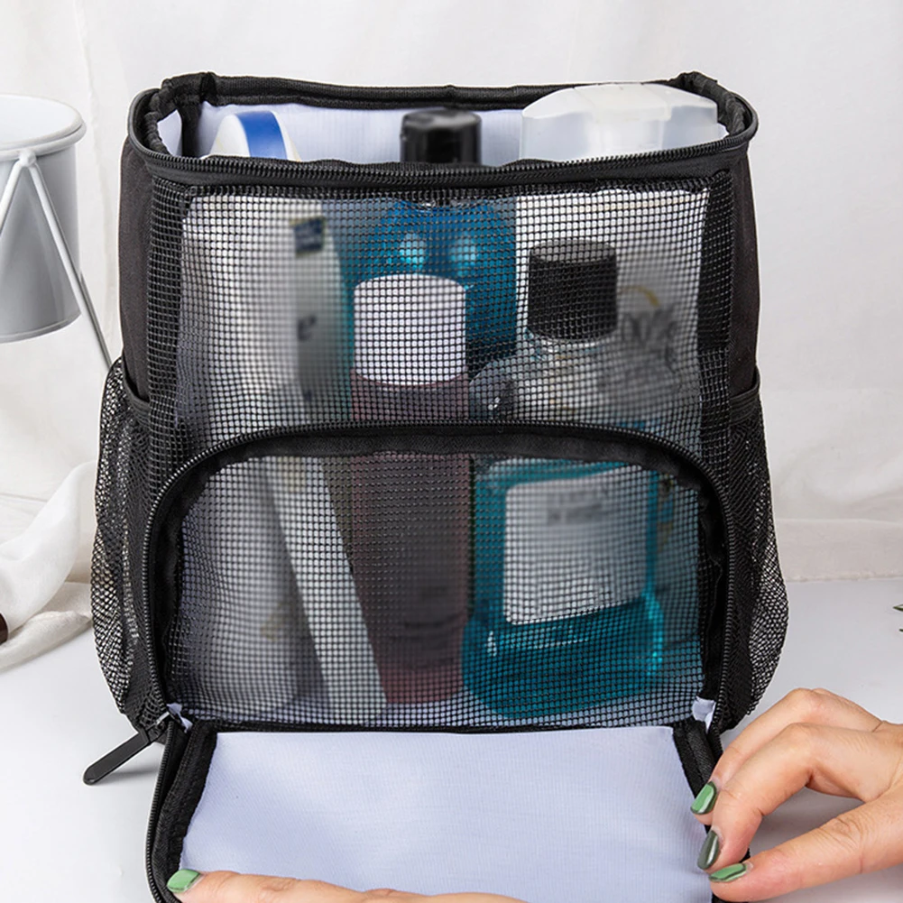 Mesh Shower Caddy Portable for College Dorm Bathroom Portable Shower Essentials Storage Bag for Beach Swimming Gym Travel