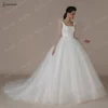 BEPEITHY Customized Shinny Square Bride Wedding Dresses For Women Long Sleeves Glitter Open Back Bridal Modern Ball Gown 2023 3