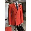 Men's suit with lapel double breasted custom wedding best man tuxedo PROM suit for men 2
