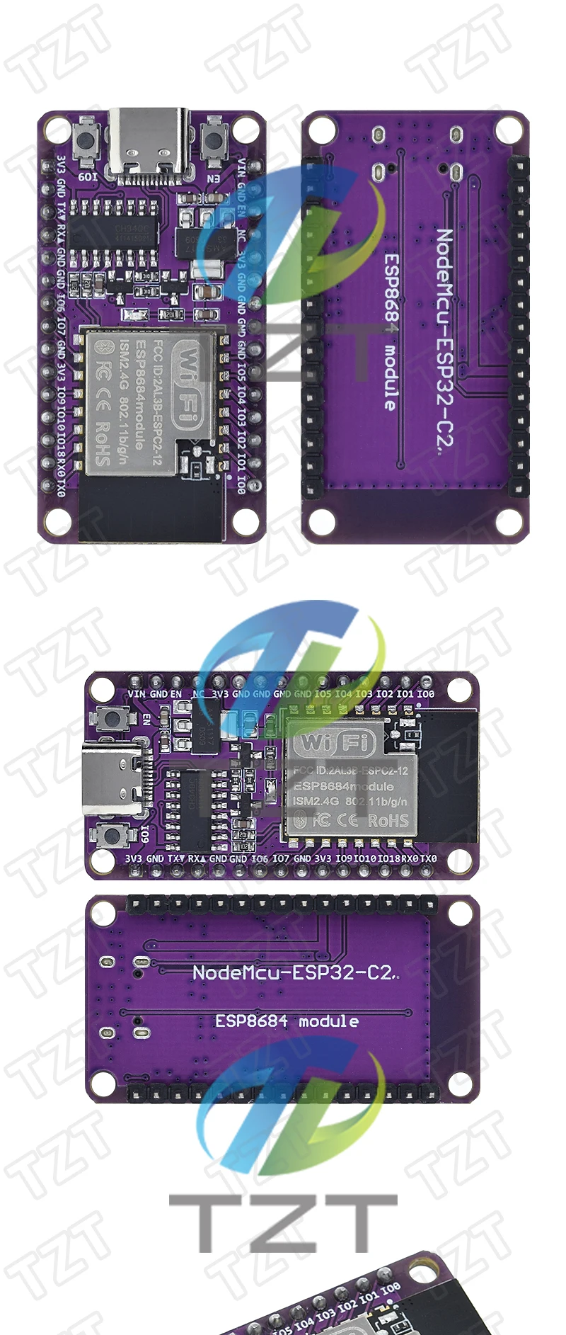 1/3PCS ESP8684 Entwicklungsboard TYPE-C USB ESP32-C2 ESPC2-12 DevKit Serial CH340 WiFi+Bluetooth Dual-Core-Modul für Arduino – Detail 3