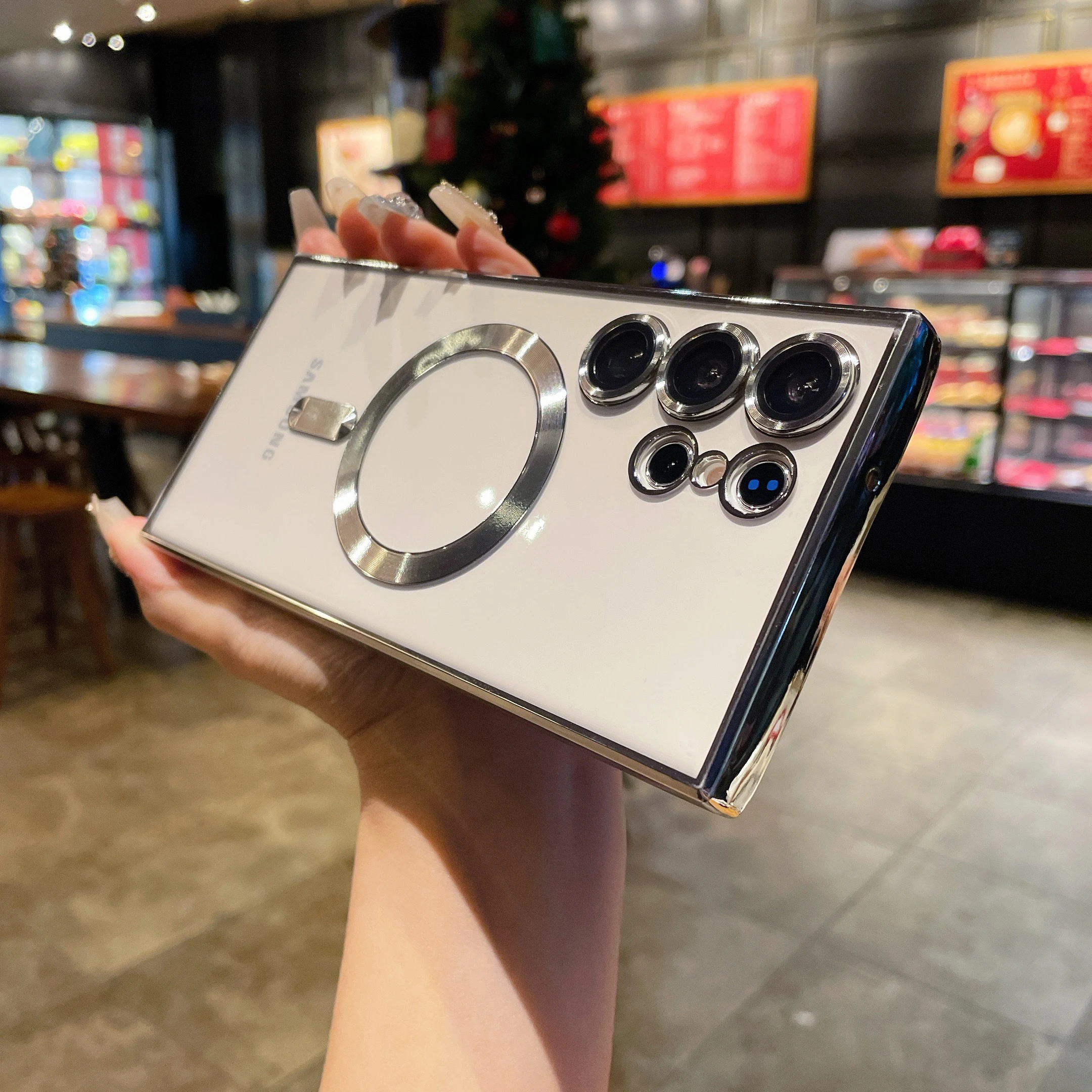 Luxury Plating Magnetic Clear Soft Phone Case Cover