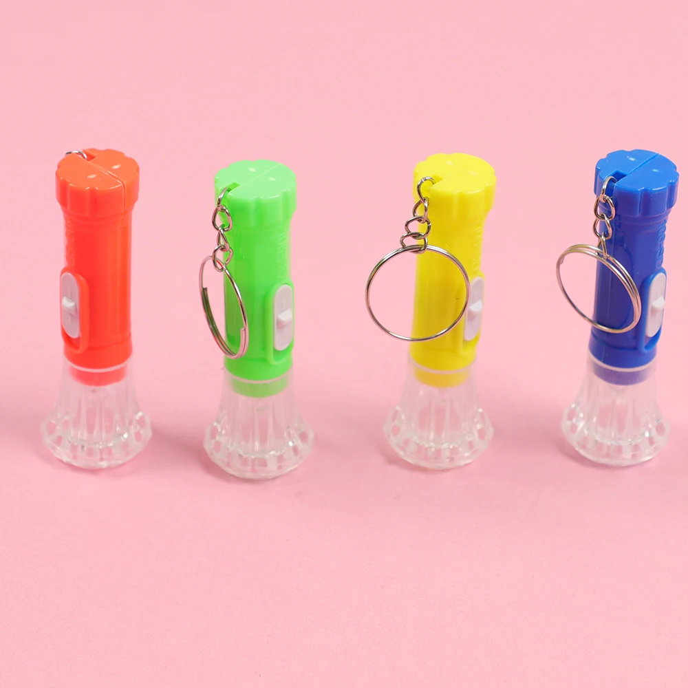 10Pcs Mini Children LED Flashlight Lamp Toy Gift Filler For Kids Birthday Party Favors Pinata Fillers Goodie Bag