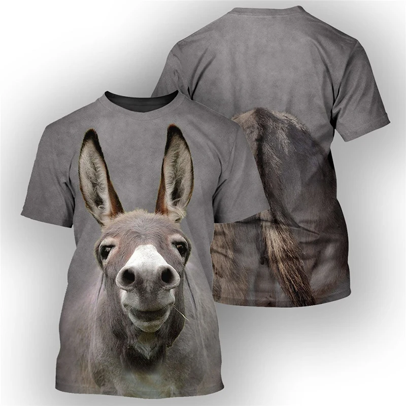 thumbnail image 1 of Camiseta divertida con estampado 3D de oso lindo para hombre, camisetas de manga corta con cuello redondo, ropa de calle de gran tamaño, camisetas casuales para hombre y niño, 1 of 5