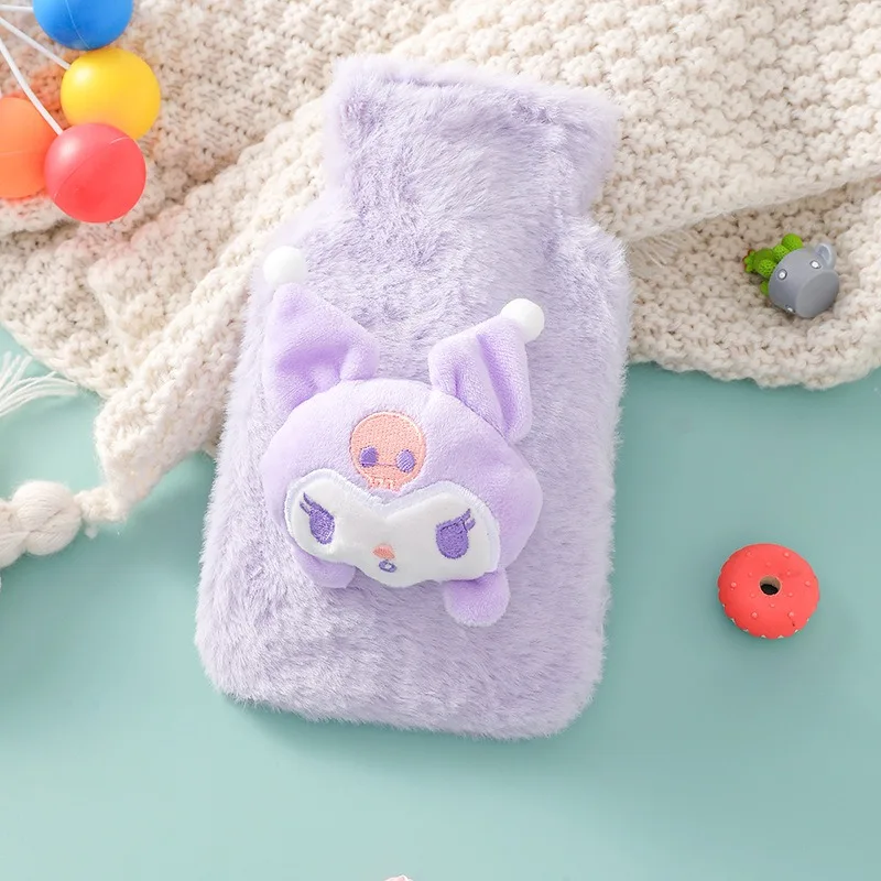 

Sanrio плюшевая грелка для рук, термопакет, милый Hello Kitty Kuromi Cinnamoroll Melody, многоразовый пакет для горячей воды, подарок для девочек