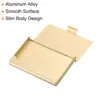 1/2Pc Creative Business Card Case Aluminum Alloy Card Holder Metal Box Cover Professional Business Card Holder Card Metal Wallet 5