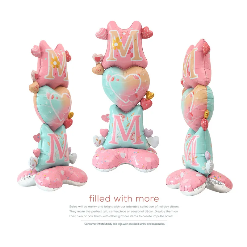 Large Size Mother‘s Day Foil Balloons  I Love You Mom Happy Mother's Day Party Air Globos Mom Birthday Gifts Anniversary Decor