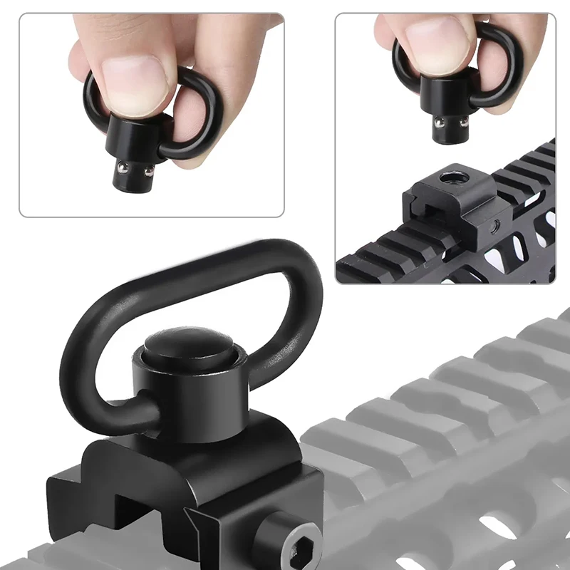 20mmSlingMountSwivelStudMountAdapterforMlokRailQuickRelease
