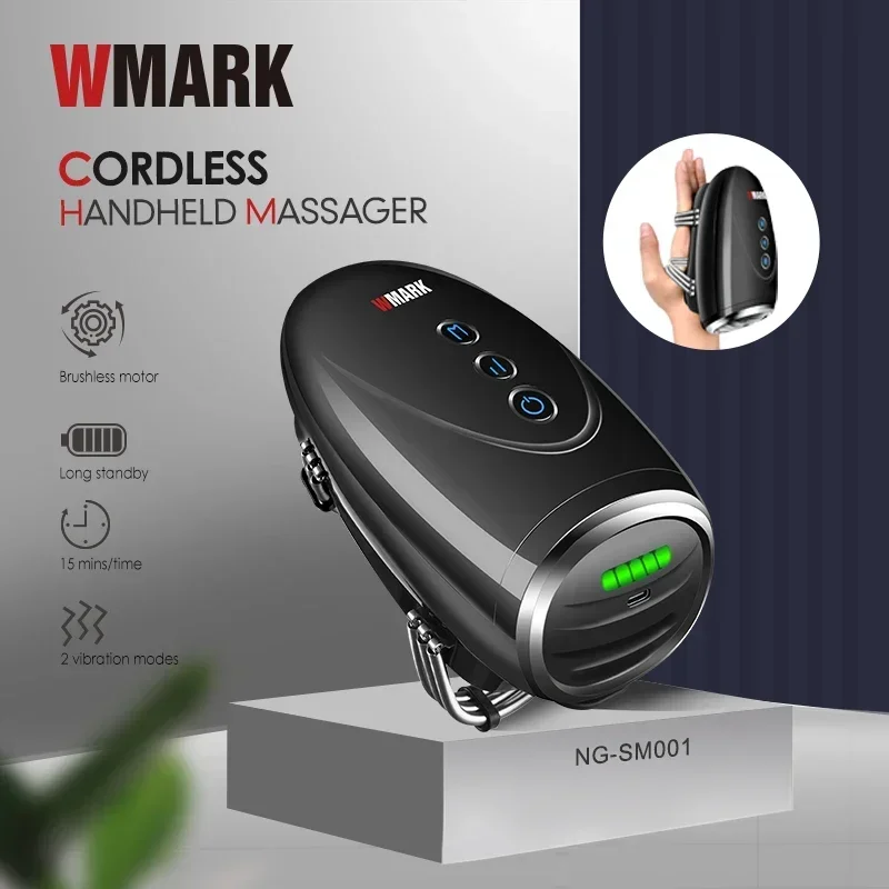 Nuovo!!!WMARK NG-SM001 massaggiatore da barbiere palmare, massaggiatore portatile senza fili uso del barbiere, 2600MAH