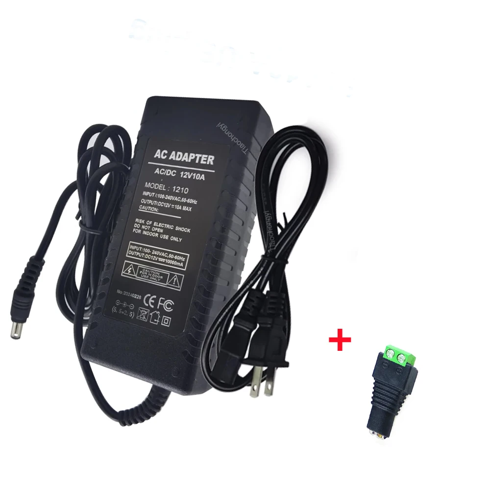 변압기 LED 스트립 조명, EU/US UK AU 전원 공급 장치 어댑터, 12V 10A, 10 amp, 120W DC