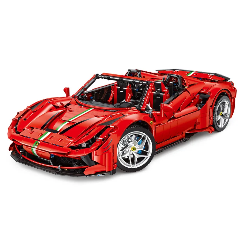 3781-teiliger Klemmbausteine Autos 1:8 F8 Supersportwagen Bausteine,Technische Ultimativer Sportwagen Modellbausatz, Sammler Statische Version Auto Bausteine Set Spielzeug für Jungen Erwachsene Sammlerstück Geschenke – Detail 2