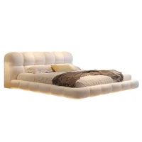 Lit double en bois avec organisateur de rangement 180x200cm ﻿   Ensemble complet de chambre à coucher : Lit King Size, Têtes de lit, Sommiers et Tatami pour la maison 5