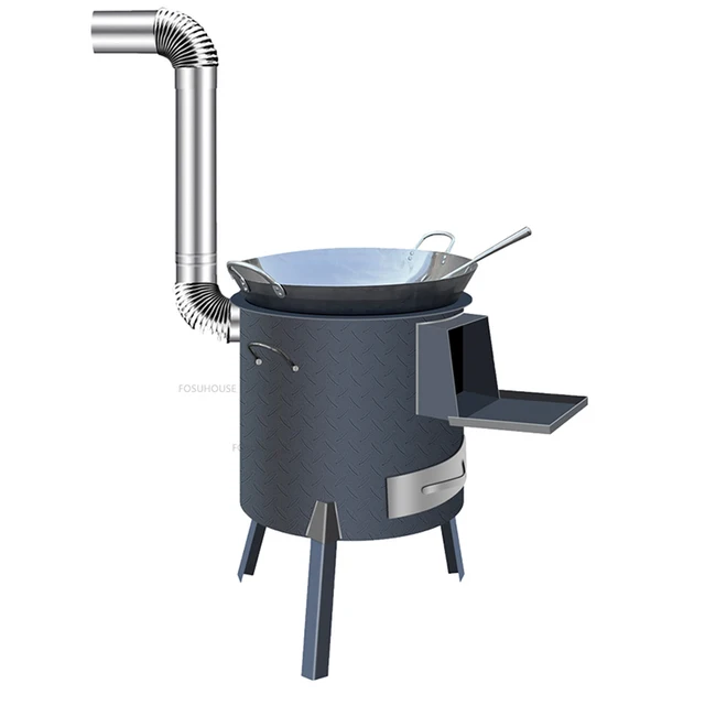 Északi Öntöttvas Chimeneák Kültéri Fűtés Háztartási Tűz Kemence Kreatív Téli Máglya Kemping Kályha - Image 2