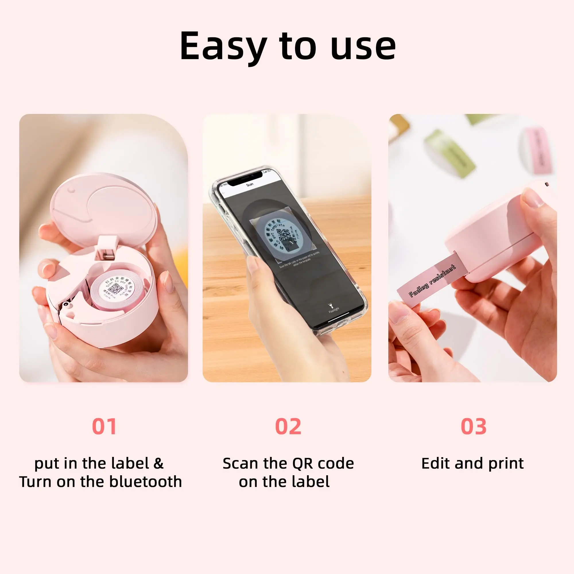 HPRT H11 Label Maker Thermal Mini Label Printer Bluetooth Wireless for Storage, Home, Office, Travel for iPhone Android