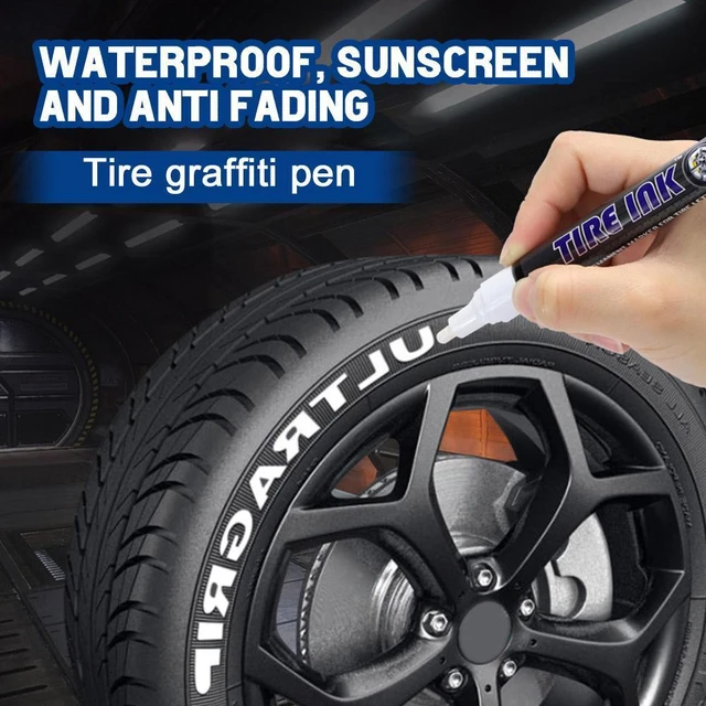 Tire Marker Pens For Car Tire Lettering, Waterproof Permanent Oil Based  Paint Marker, Rubber Metal Tire Paint Pen Marker A6m1 - AliExpress