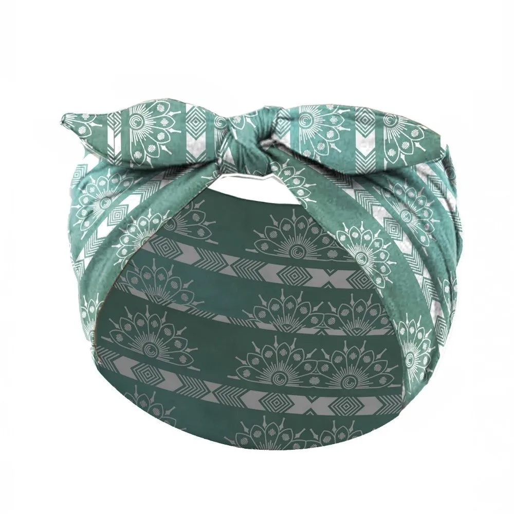 Breite Bohemian Haarbänder Vintage Knoten Baumwolle Stretch Boho Print Stirnband Haaraccessoires Elastisches Damen-Kopftuch für Yoga Biker – Detail 6
