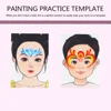 Painting practice Template Non toxic and washable Reusable Face Paint Exercise board for Body Art Painting Halloween Party Drawi 2